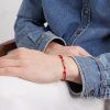 14-Karat Gold On A Cord Bracelet - OU 14-Karat Gold On A Cord Bracelet - OU