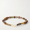 14-Karat Gold Tiger Eye Beaded Bracelet 14-Karat Gold Tiger Eye Beaded Bracelet