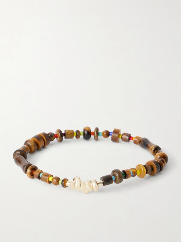 14-Karat Gold Tiger Eye Beaded Bracelet 14-Karat Gold Tiger Eye Beaded Bracelet