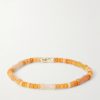 14-Karat Gold Carnelian Beaded Bracelet - BK 14-Karat Gold Carnelian Beaded Bracelet - BK