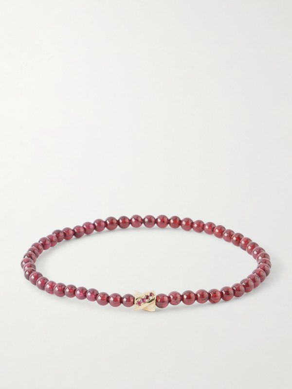 14-Karat Gold Ruby and Sapphire Bracelet 14-Karat Gold Ruby and Sapphire Bracelet
