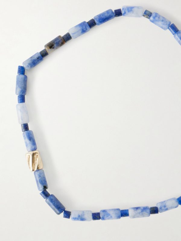 14-Karat Gold Glass Beaded Bracelet - CU 14-Karat Gold Glass Beaded Bracelet - CU