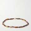 14-Karat Gold Tiger's Eye Beaded Bracelet - BK 14-Karat Gold Tiger's Eye Beaded Bracelet - BK
