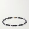 14-Karat Gold, Agate and Glass Beaded Bracelet - BK 14-Karat Gold, Agate and Glass Beaded Bracelet - BK