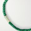 14-Karat Gold Malachite Beaded Bracelet - CU 14-Karat Gold Malachite Beaded Bracelet - CU