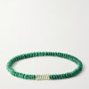 14-Karat Gold Malachite Beaded Bracelet 14-Karat Gold Malachite Beaded Bracelet