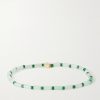14-Karat Gold Aventurine Beaded Bracelet - BK