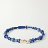 14-Karat Gold Lapis Lazuli Beaded Bracelet 14-Karat Gold Lapis Lazuli Beaded Bracelet