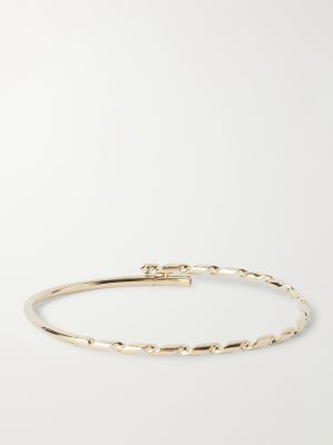 Thin Drill Hardware 14-Karat Gold and Ruby Bracelet
