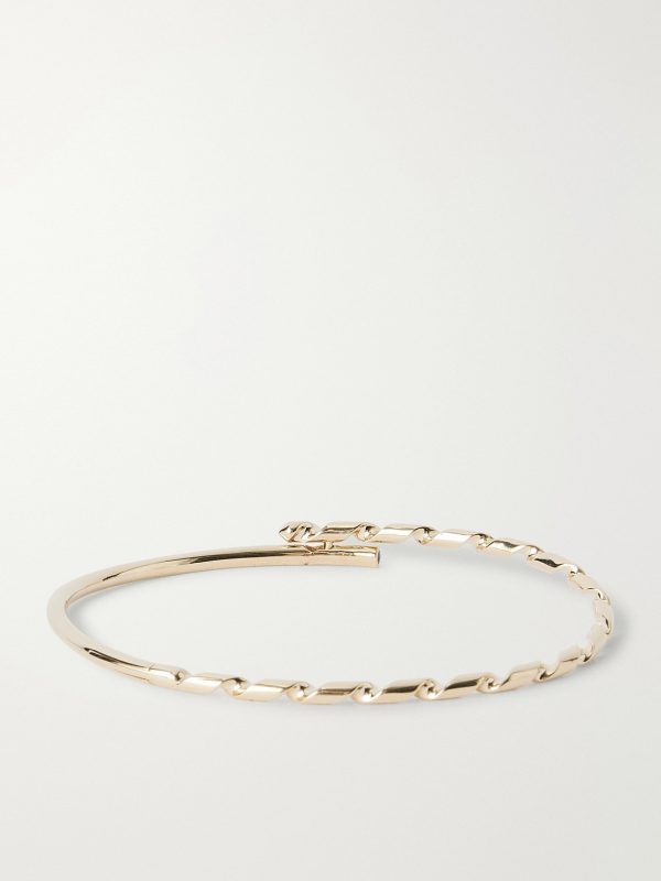 Thin Drill Hardware 14-Karat Gold and Ruby Bracelet Thin Drill Hardware 14-Karat Gold and Ruby Bracelet