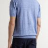 Ribbed Linen and Cotton-Blend Polo Shirt - BK Ribbed Linen and Cotton-Blend Polo Shirt - BK