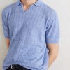 Ribbed Linen and Cotton-Blend Polo Shirt - CU Ribbed Linen and Cotton-Blend Polo Shirt - CU