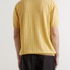 Ribbed Linen and Cotton-Blend Polo Shirt - BK Ribbed Linen and Cotton-Blend Polo Shirt - BK