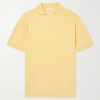 Ribbed Linen and Cotton-Blend Polo Shirt Ribbed Linen and Cotton-Blend Polo Shirt