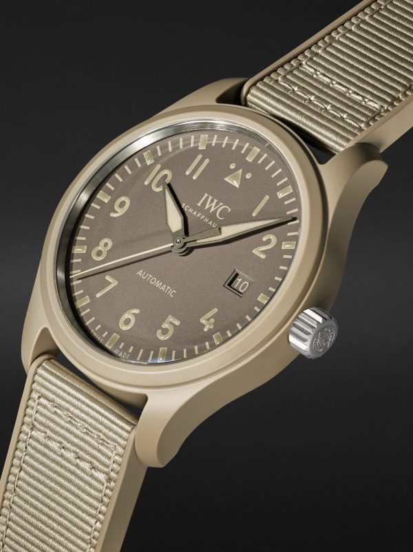 Pilot's Top Gun Mojave Desert Automatic 41mm Ceramic, Rubber and Grosgrain Watch, Ref. No.: IW328106 - FR Pilot's Top Gun Mojave Desert Automatic 41mm Ceramic, Rubber and Grosgrain Watch, Ref. No.: IW328106 - FR