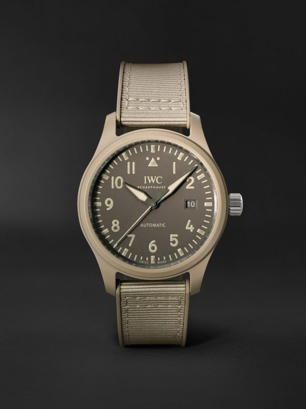 Pilot's Top Gun Mojave Desert Automatic 41mm Ceramic, Rubber and Grosgrain Watch, Ref. No.: IW328106 Pilot's Top Gun Mojave Desert Automatic 41mm Ceramic, Rubber and Grosgrain Watch, Ref. No.: IW328106