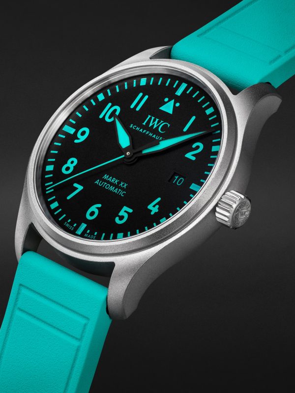 + Mercedes-AMG PETRONAS Formula One™ Team Pilot's Mark XX Automatic 40mm Titanium and Rubber Watch, Ref. No. IW328210 - FR