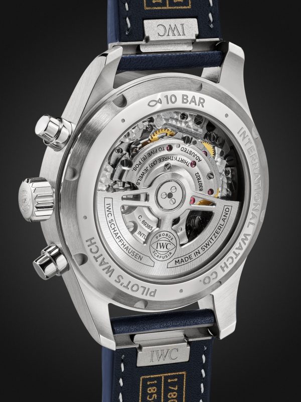Pilot's Automatic Chronograph 41mm Stainless Steel and Leather Watch, Ref. No. IW388101 - BK