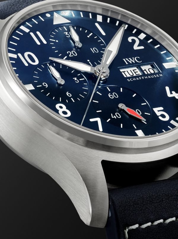 Pilot's Automatic Chronograph 41mm Stainless Steel and Leather Watch, Ref. No. IW388101 - CU