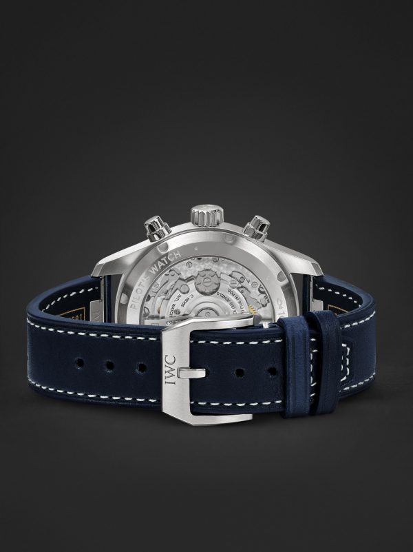 Pilot's Automatic Chronograph 41mm Stainless Steel and Leather Watch, Ref. No. IW388101 - E2