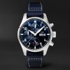 Pilot's Automatic Chronograph 41mm Stainless Steel and Leather Watch, Ref. No. IW388101