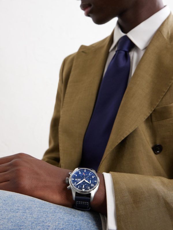 Pilot's Automatic Chronograph 41mm Stainless Steel and Leather Watch, Ref. No. IW388101 - OU
