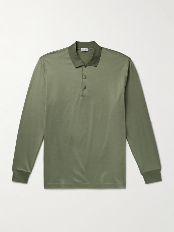Cotton-Sateen Polo Shirt Cotton-Sateen Polo Shirt
