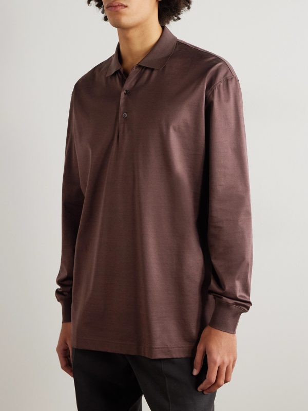 Cotton-Sateen Polo Shirt - FR Cotton-Sateen Polo Shirt - FR