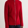 Ribbed Cotton and Wool-Blend Zip-Up Cardigan - FR Ribbed Cotton and Wool-Blend Zip-Up Cardigan - FR