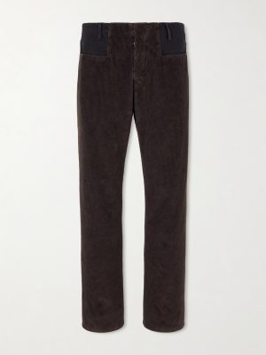 Straight-Leg Cotton-Corduroy Trousers