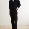 Straight-Leg Cotton-Corduroy Trousers - OU Straight-Leg Cotton-Corduroy Trousers - OU