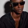 + Haider Ackermann Melchior Square Frame Sunglasses - BK