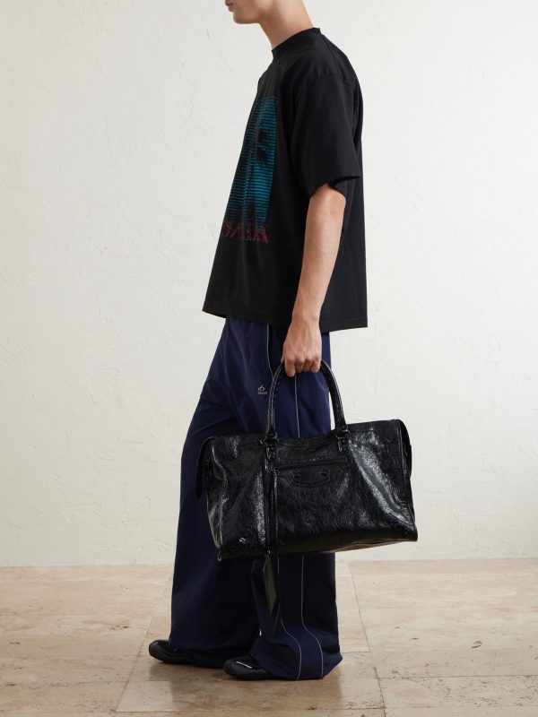 Le City Large Textured-Leather Tote Bag - FR