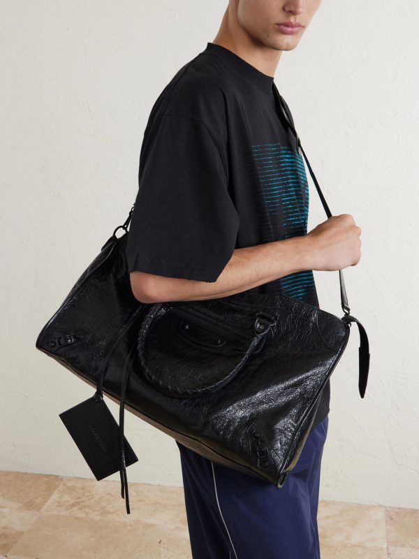 Le City Large Textured-Leather Tote Bag - OU
