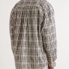 Striped Crinkled Cotton-Blend Shirt - BK Striped Crinkled Cotton-Blend Shirt - BK