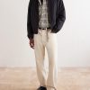 Striped Crinkled Cotton-Blend Shirt - OU Striped Crinkled Cotton-Blend Shirt - OU