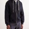 Waffle-Knit Cotton Zip-Up Hoodie - FR Waffle-Knit Cotton Zip-Up Hoodie - FR
