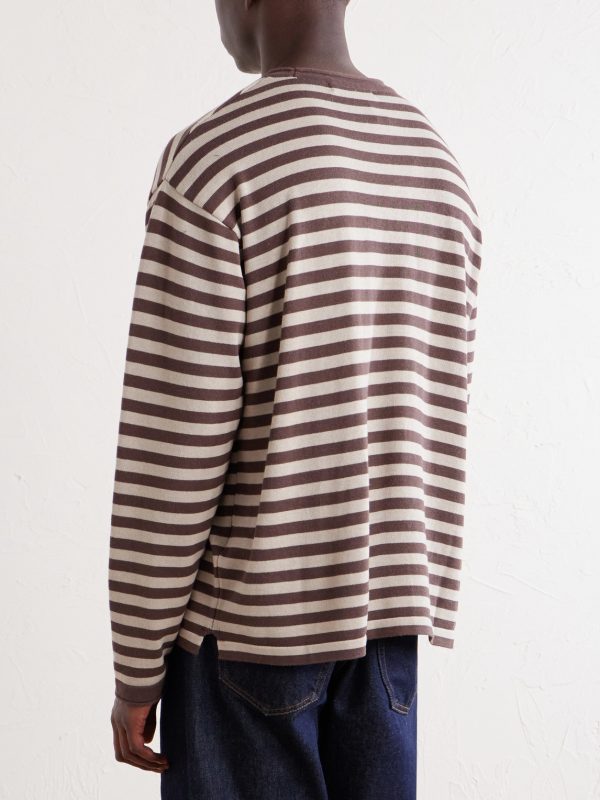 Striped Cotton-Blend T-Shirt - BK