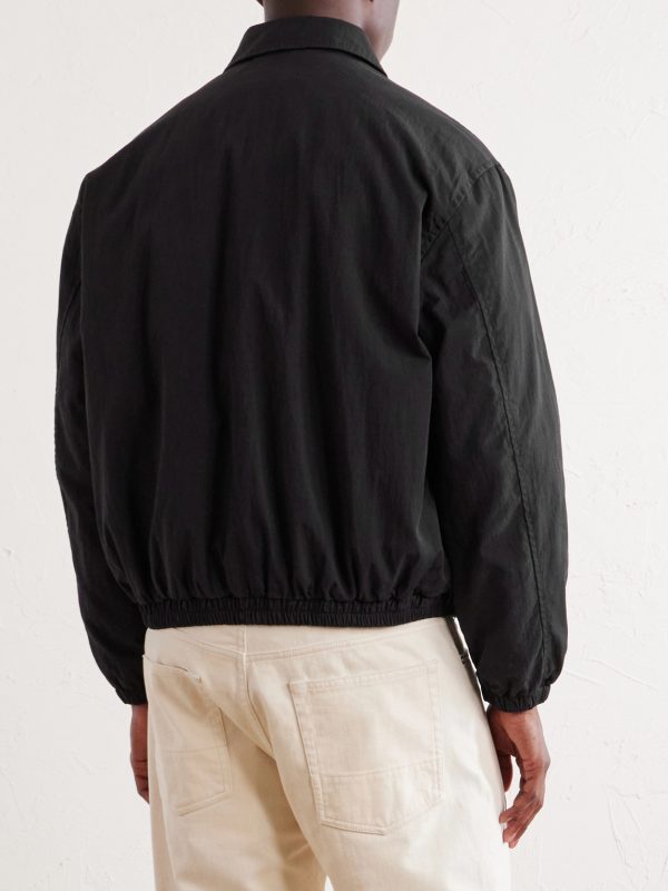 Cotton-Blend Blouson Jacket - BK
