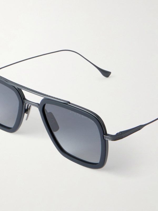 Flight.006 Aviator-Style Titanium and Acetate Sunglasses - CU Flight.006 Aviator-Style Titanium and Acetate Sunglasses - CU