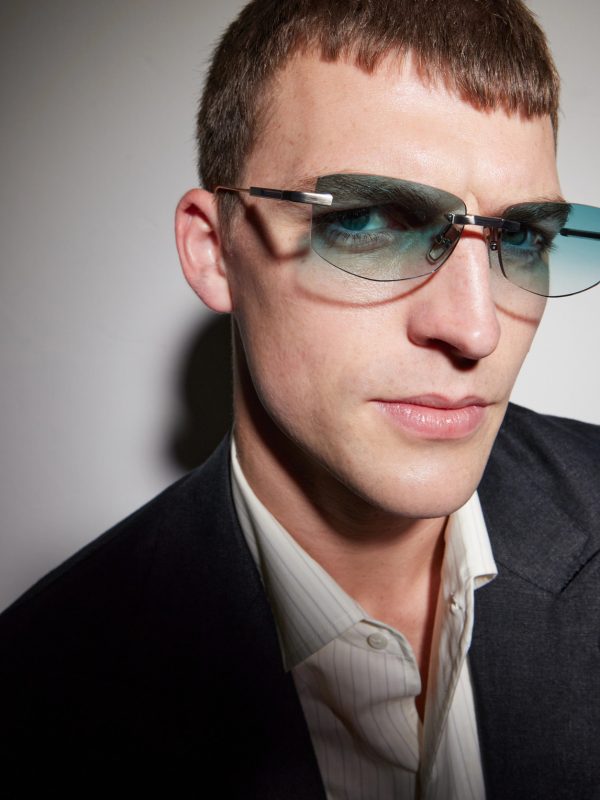 Trysim.75 Square-Frame Gold and Silver-Tone Titanium Sunglasses - OU Trysim.75 Square-Frame Gold and Silver-Tone Titanium Sunglasses - OU