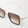 Flight.006 Aviator-Style Gold-Tone and Acetate Sunglasses - CU Flight.006 Aviator-Style Gold-Tone and Acetate Sunglasses - CU
