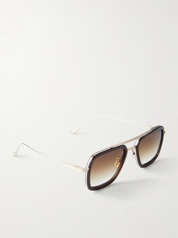 Flight.006 Aviator-Style Gold-Tone and Acetate Sunglasses - FR Flight.006 Aviator-Style Gold-Tone and Acetate Sunglasses - FR