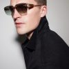 Hyperlux-2000 Square-Frame Gold-Tone Titanium Sunglasses - OU