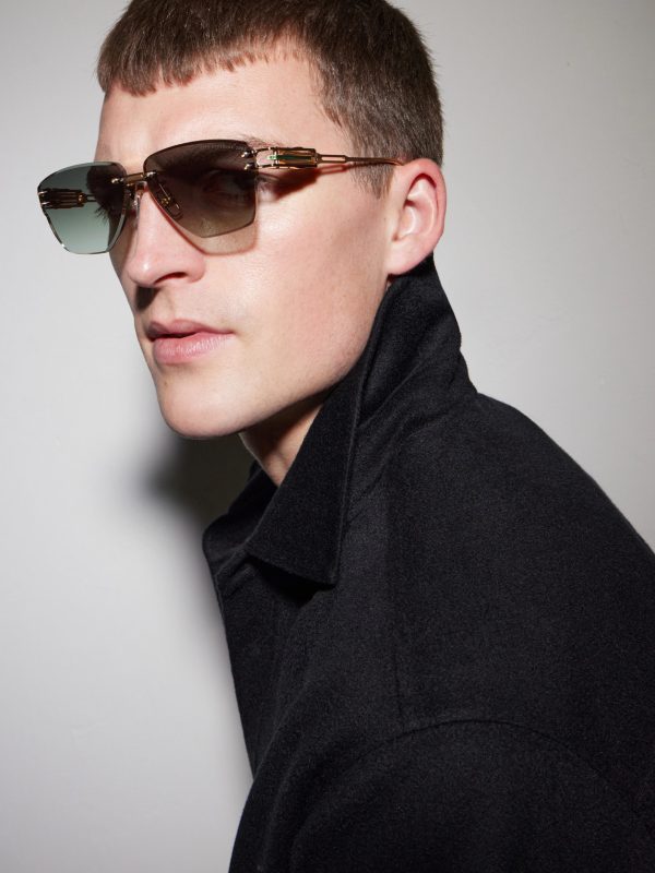 Hyperlux-2000 Square-Frame Gold-Tone Titanium Sunglasses - OU