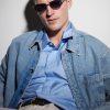 Trysim.75 Square-Frame Silver-Tone Titanium Sunglasses - BK Trysim.75 Square-Frame Silver-Tone Titanium Sunglasses - BK