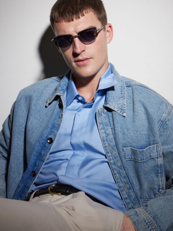 Trysim.75 Square-Frame Silver-Tone Titanium Sunglasses - BK Trysim.75 Square-Frame Silver-Tone Titanium Sunglasses - BK