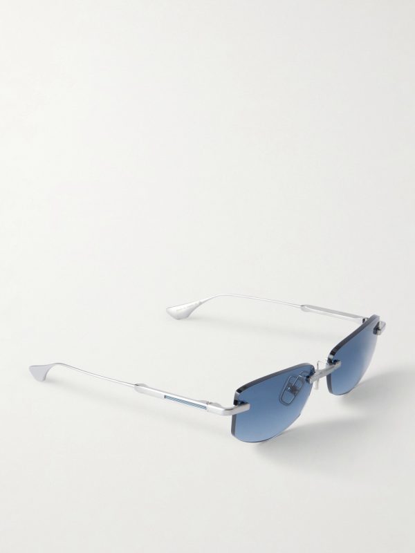 Trysim.75 Square-Frame Silver-Tone Titanium Sunglasses - FR Trysim.75 Square-Frame Silver-Tone Titanium Sunglasses - FR
