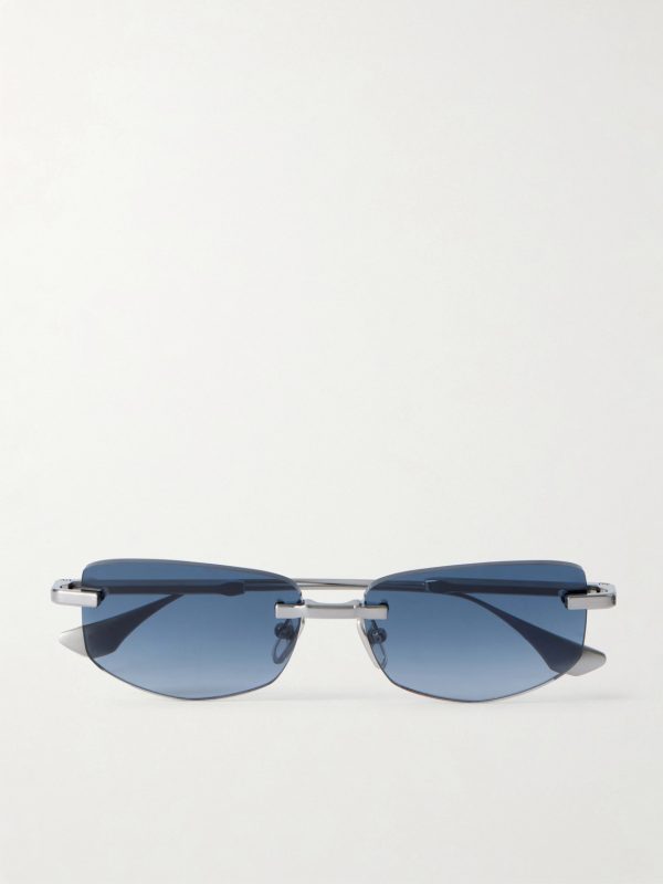 Trysim.75 Square-Frame Silver-Tone Titanium Sunglasses Trysim.75 Square-Frame Silver-Tone Titanium Sunglasses