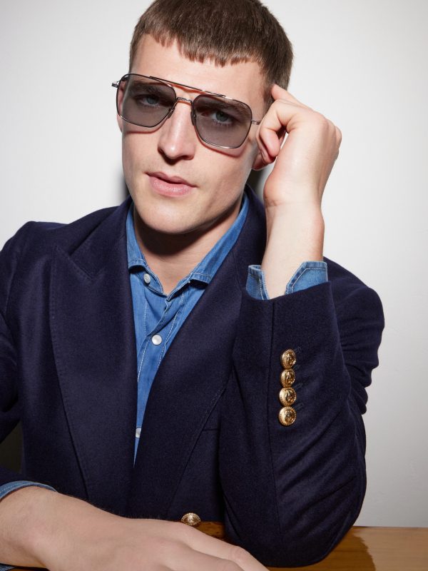 Flight-Seven Aviator-Style Titanium Sunglasses - BK Flight-Seven Aviator-Style Titanium Sunglasses - BK